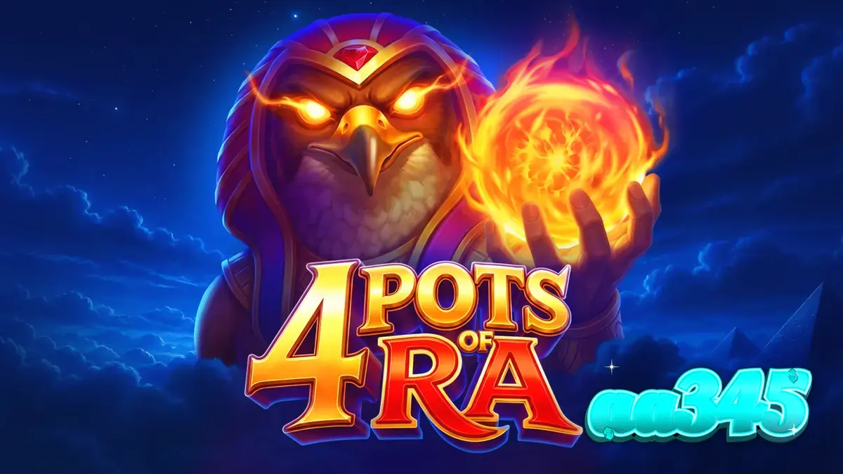 Interface do jogo de slot 4 Pots of Ra com temática egípcia